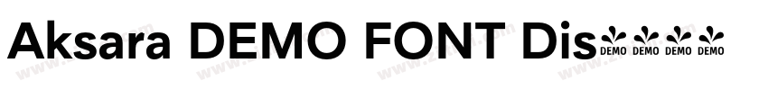 Aksara DEMO FONT Dis字体转换